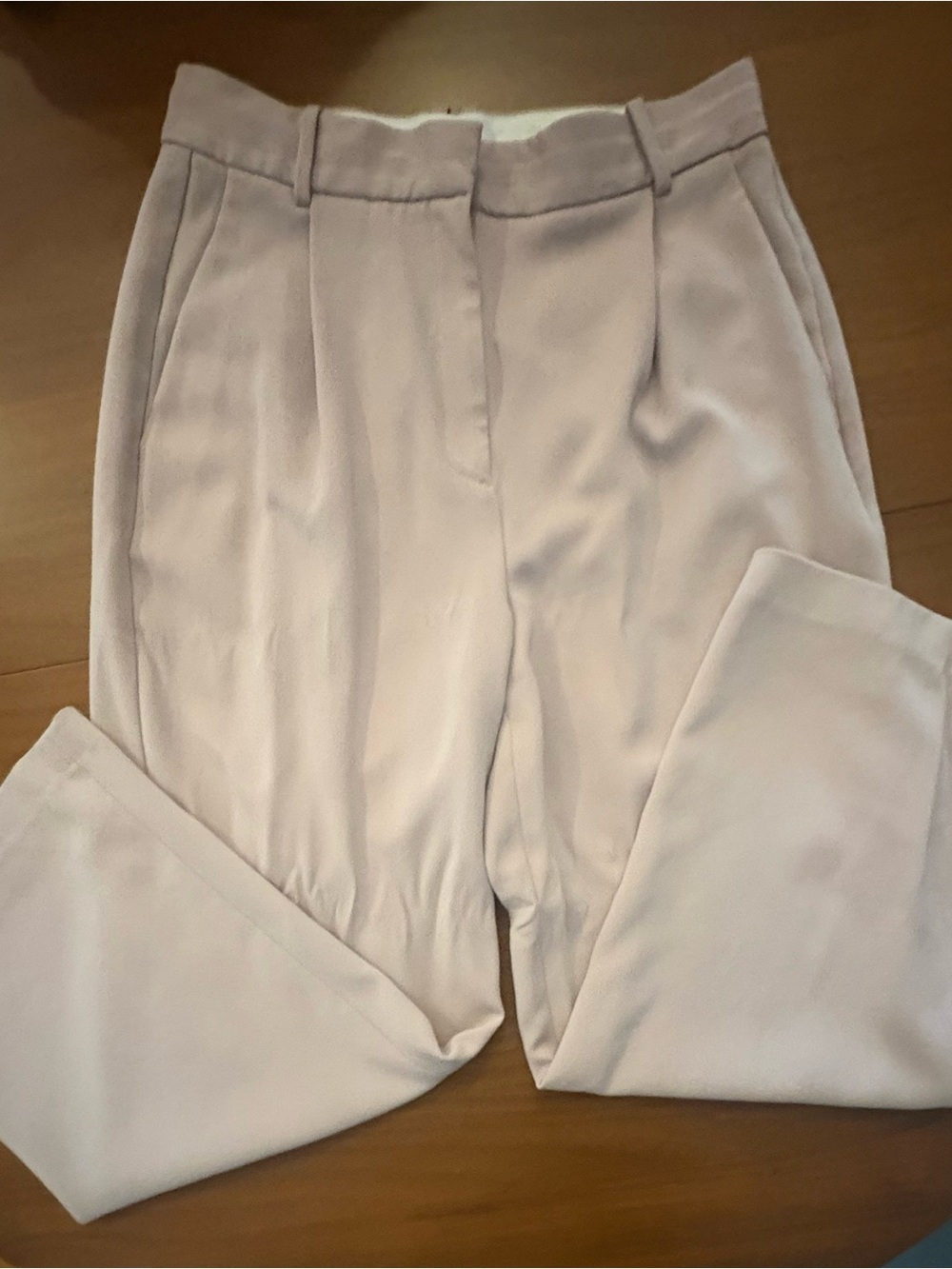 Babaton Soft Blush High-Waist Pleated Trousers